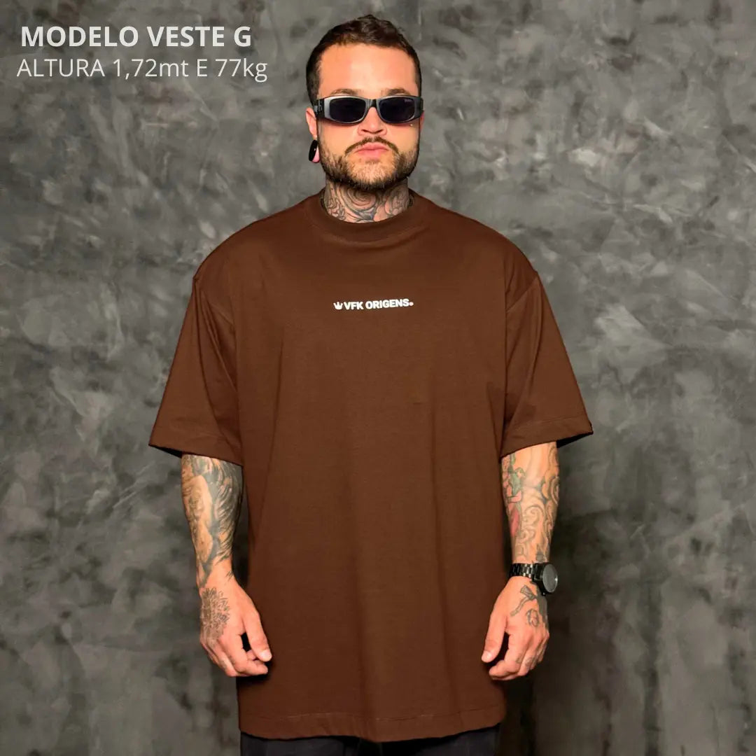 Camiseta Oversized Origins Royal Marrom