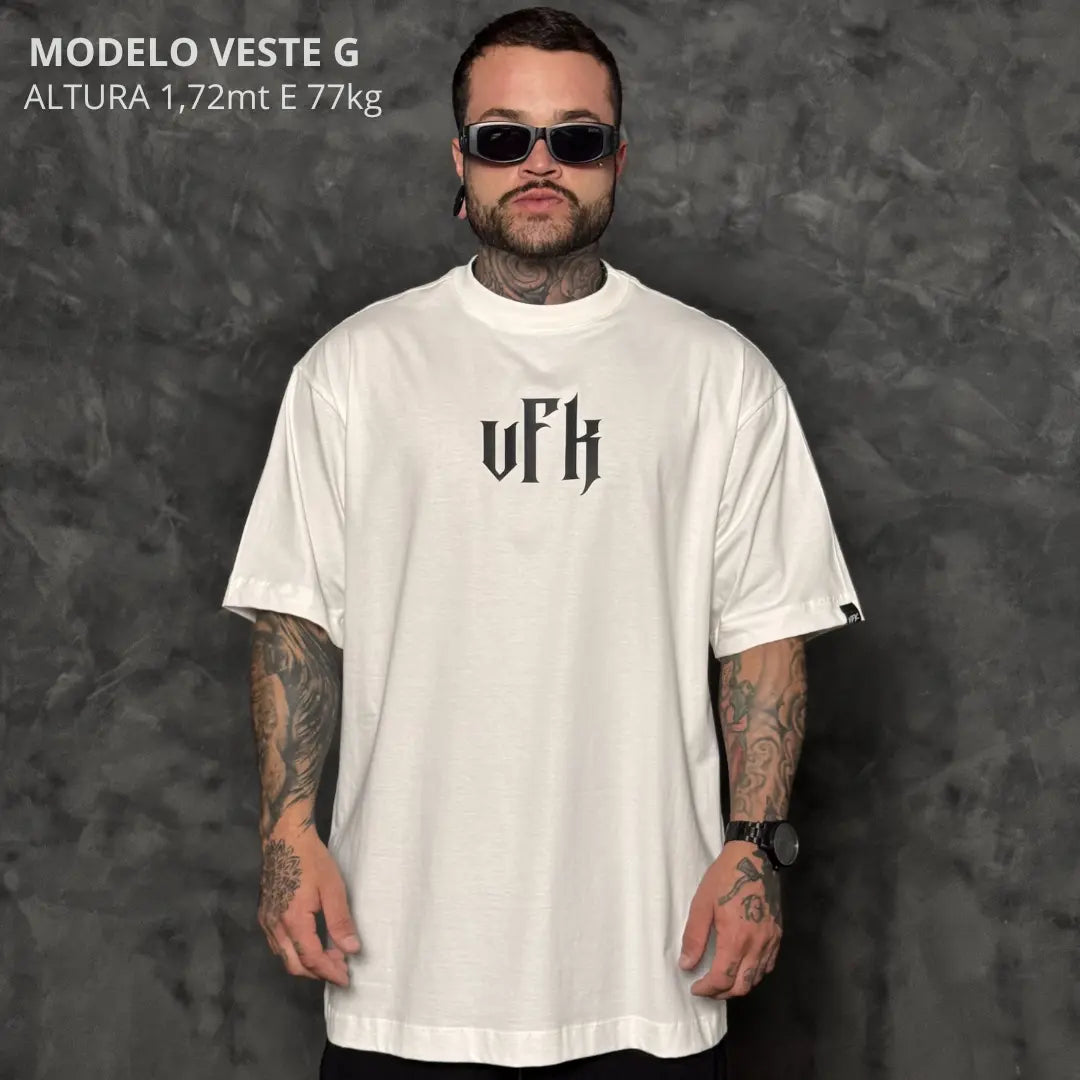 Camiseta Oversized Forjado na Fé Off-White