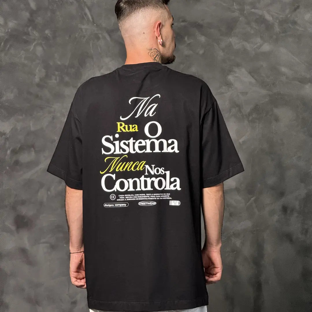 Camiseta Oversized No Rules Preto