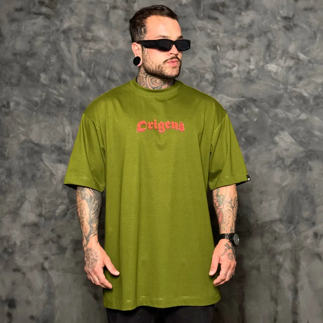 Camiseta Oversized Anjo da Guarda Verde