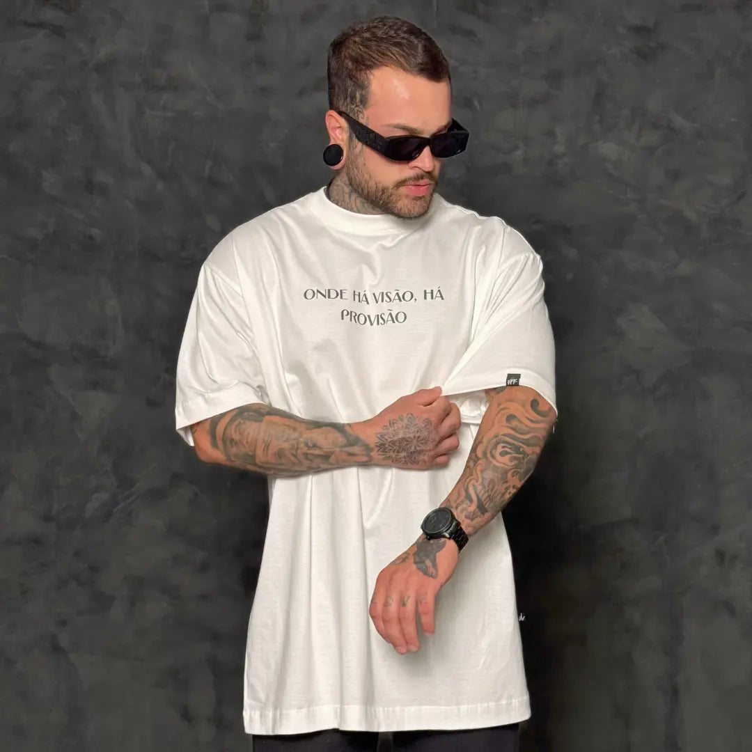Camiseta Oversized Esperança Off-White