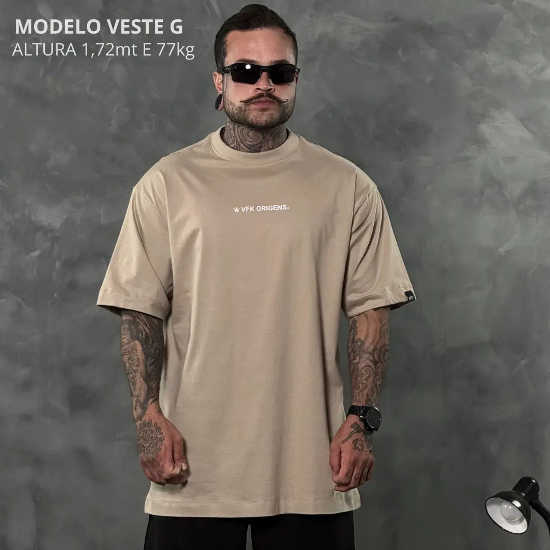 Camiseta Oversized Origins Royal Bege