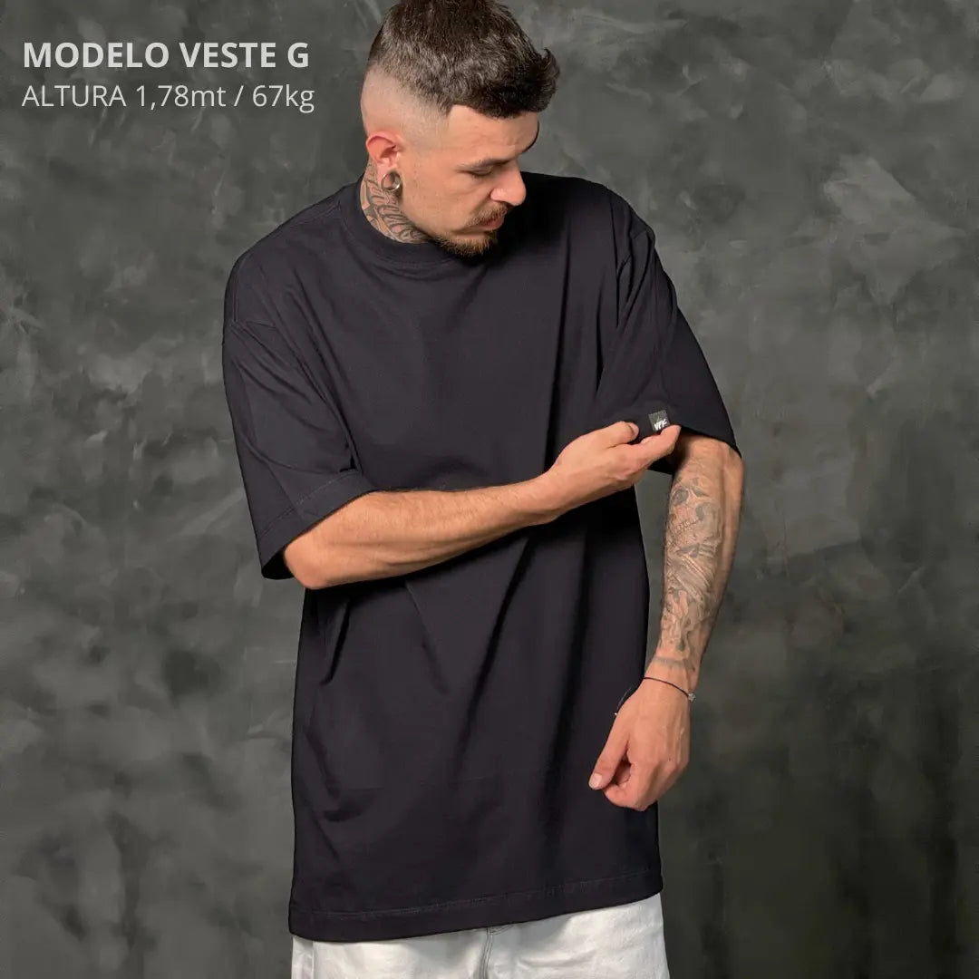 Camiseta Oversized No Rules Preto