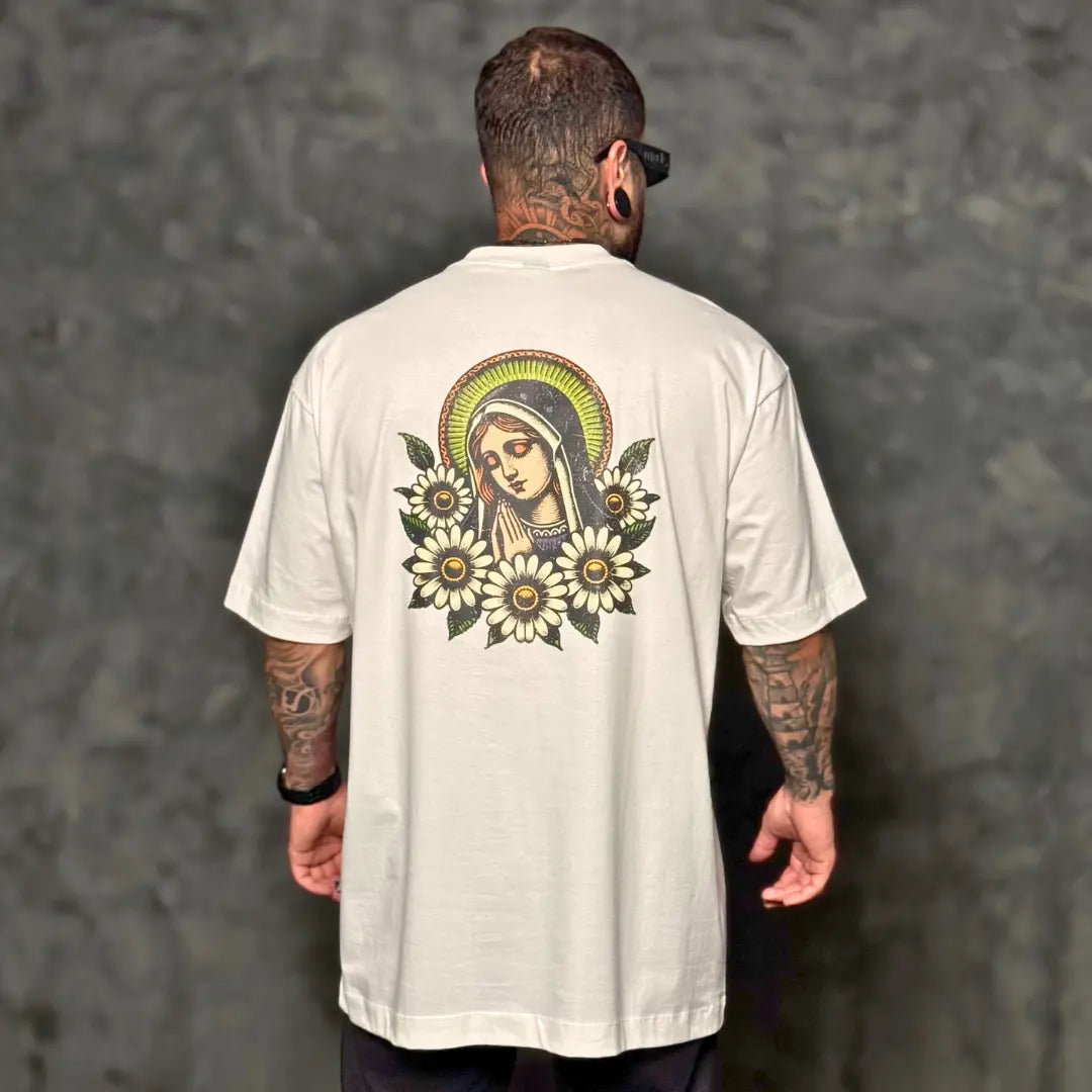 Camiseta Oversized Santa Off-White