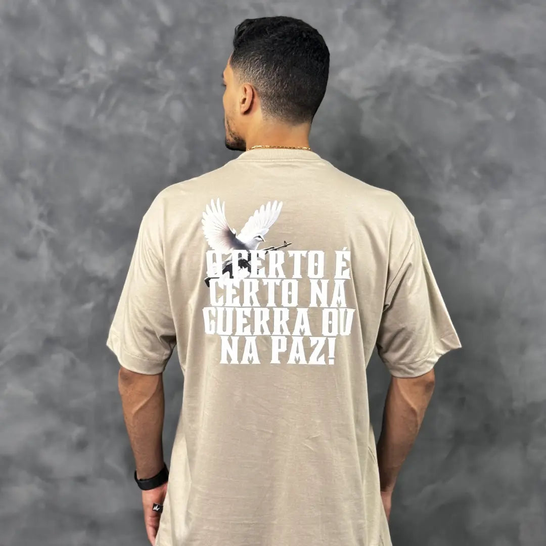 Camiseta Oversized Right for Right Bege