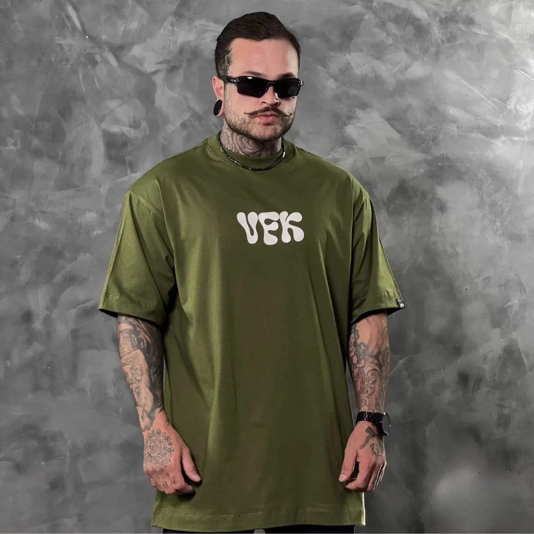 Camiseta Oversized Kria de Rua Verde