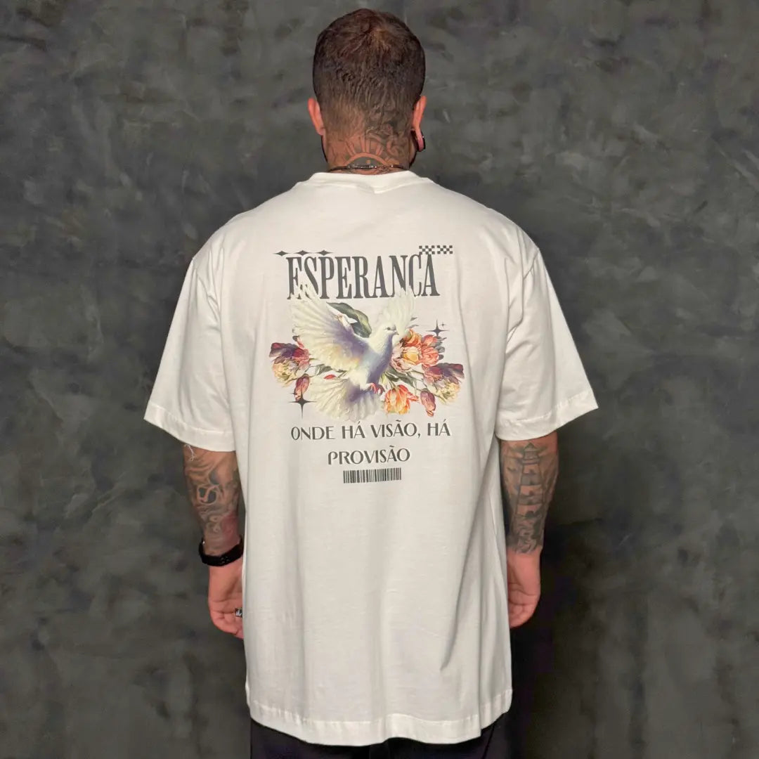 Camiseta Oversized Esperança Off-White