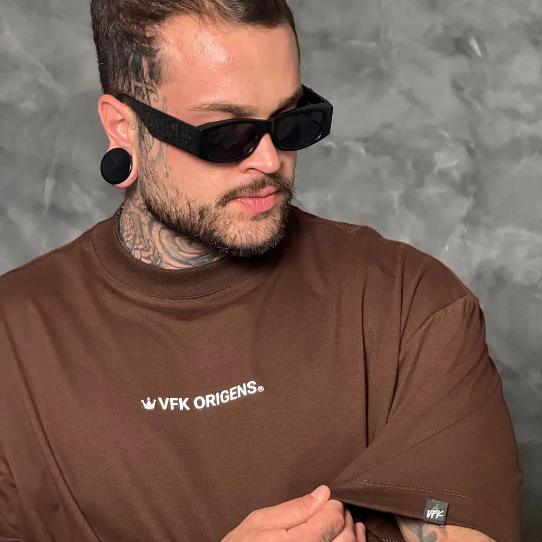 Camiseta Oversized Origins Royal Marrom
