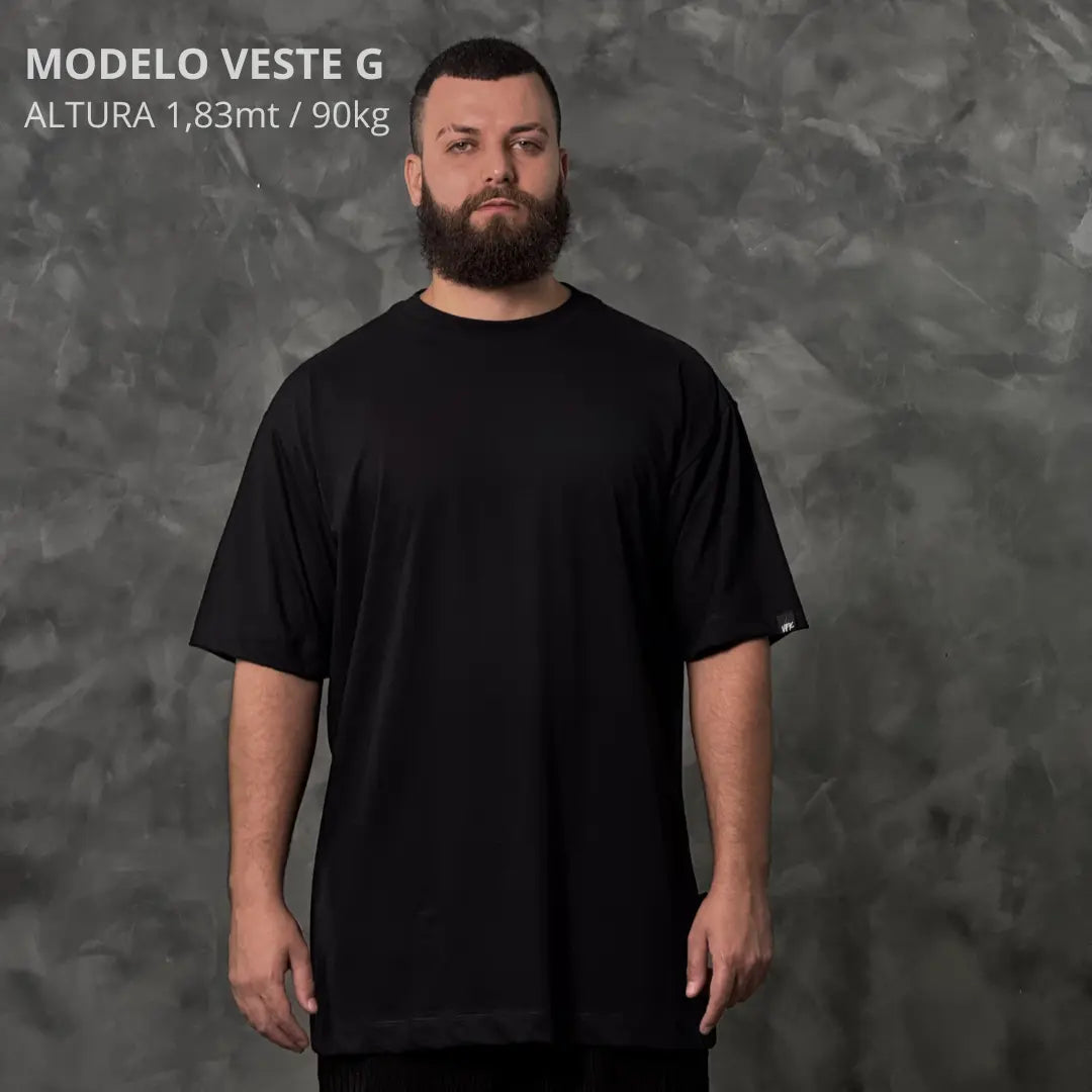 Kit com 6 Camisetas VFK Oversized Preto