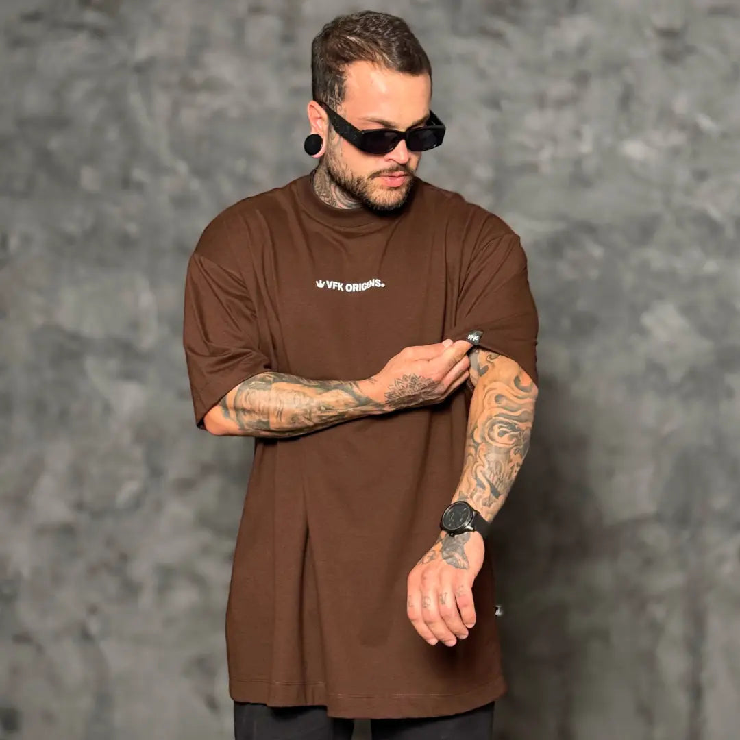 Camiseta Oversized Origins Royal Marrom