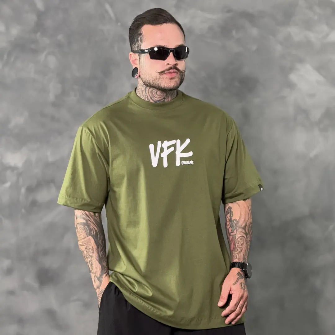 Camiseta Oversized Vfk Verde