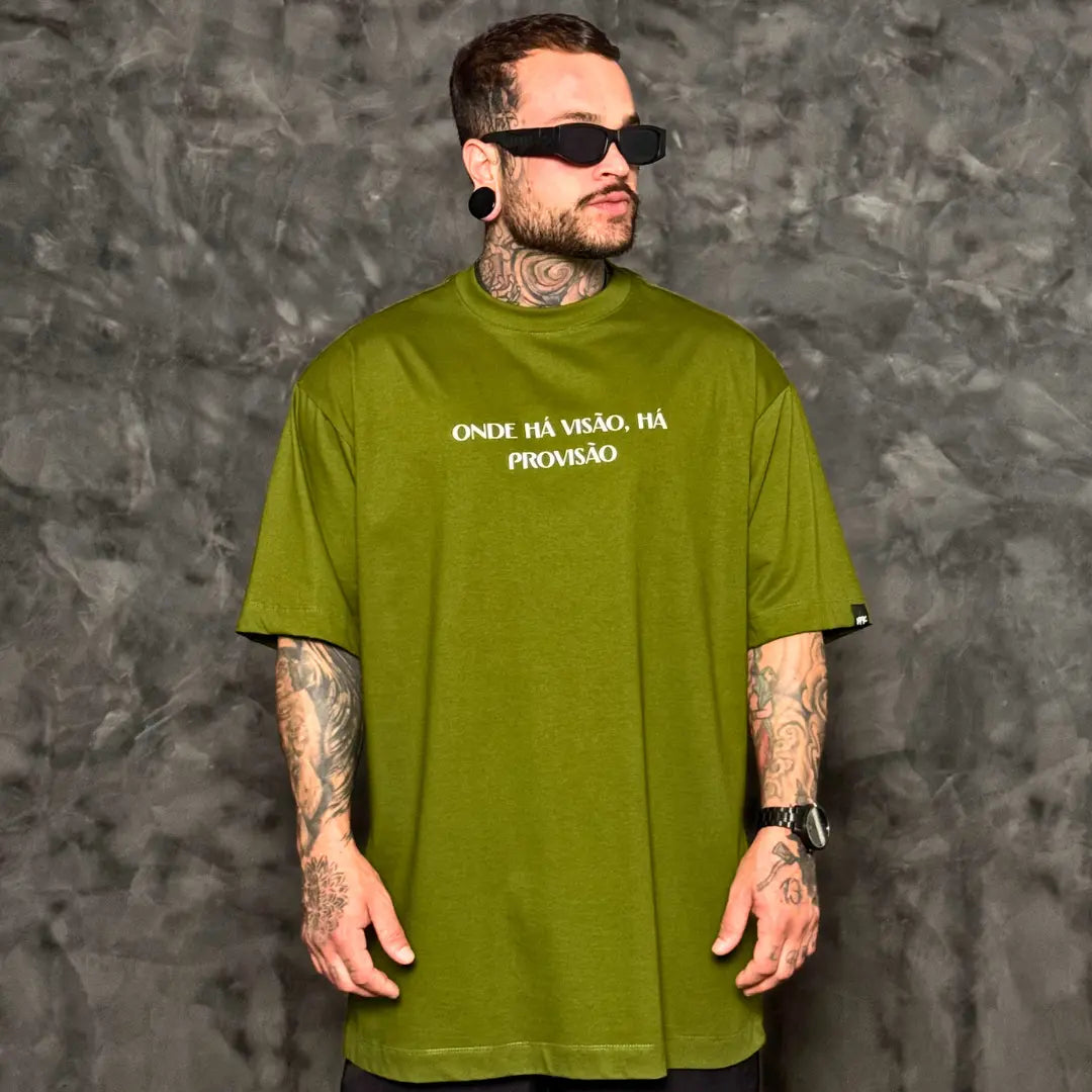 Camiseta Oversized Esperança Verde