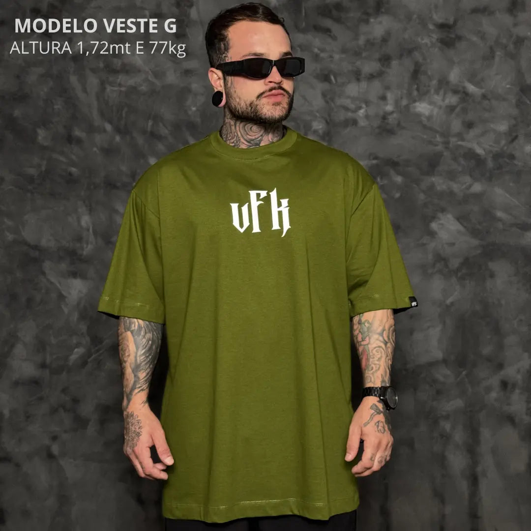 Camiseta Oversized Forjado na Fé Verde