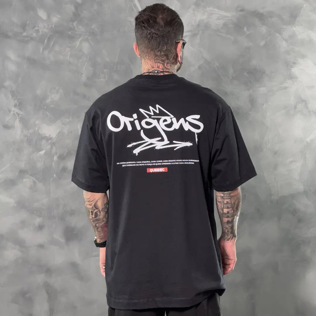 Camiseta Oversized Quebec Preto