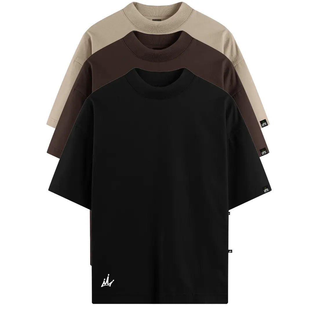 Kit com 3 Camisetas VFK Oversized