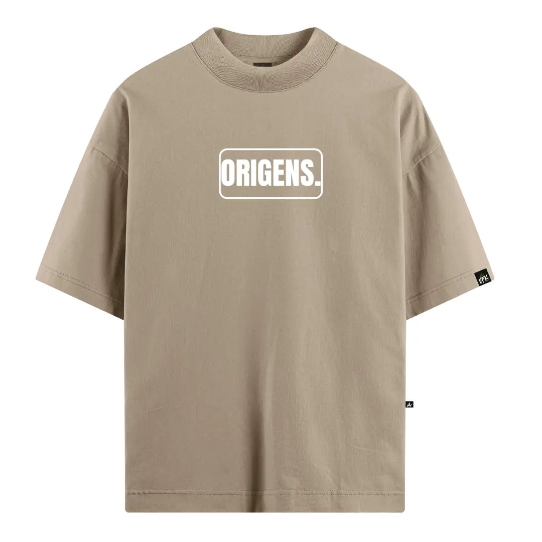 Camiseta Oversized Origens Bege