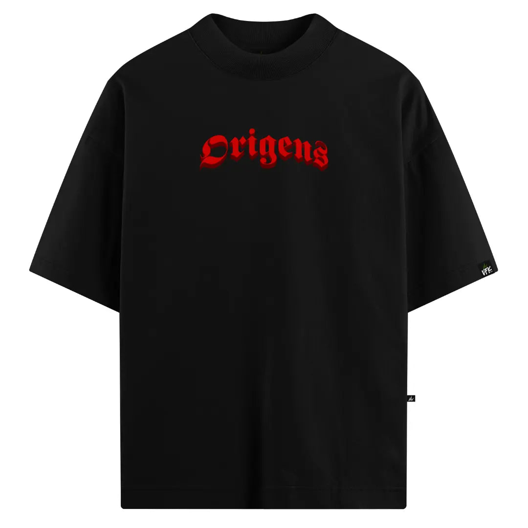 Camiseta Oversized Anjo da Guarda Preto