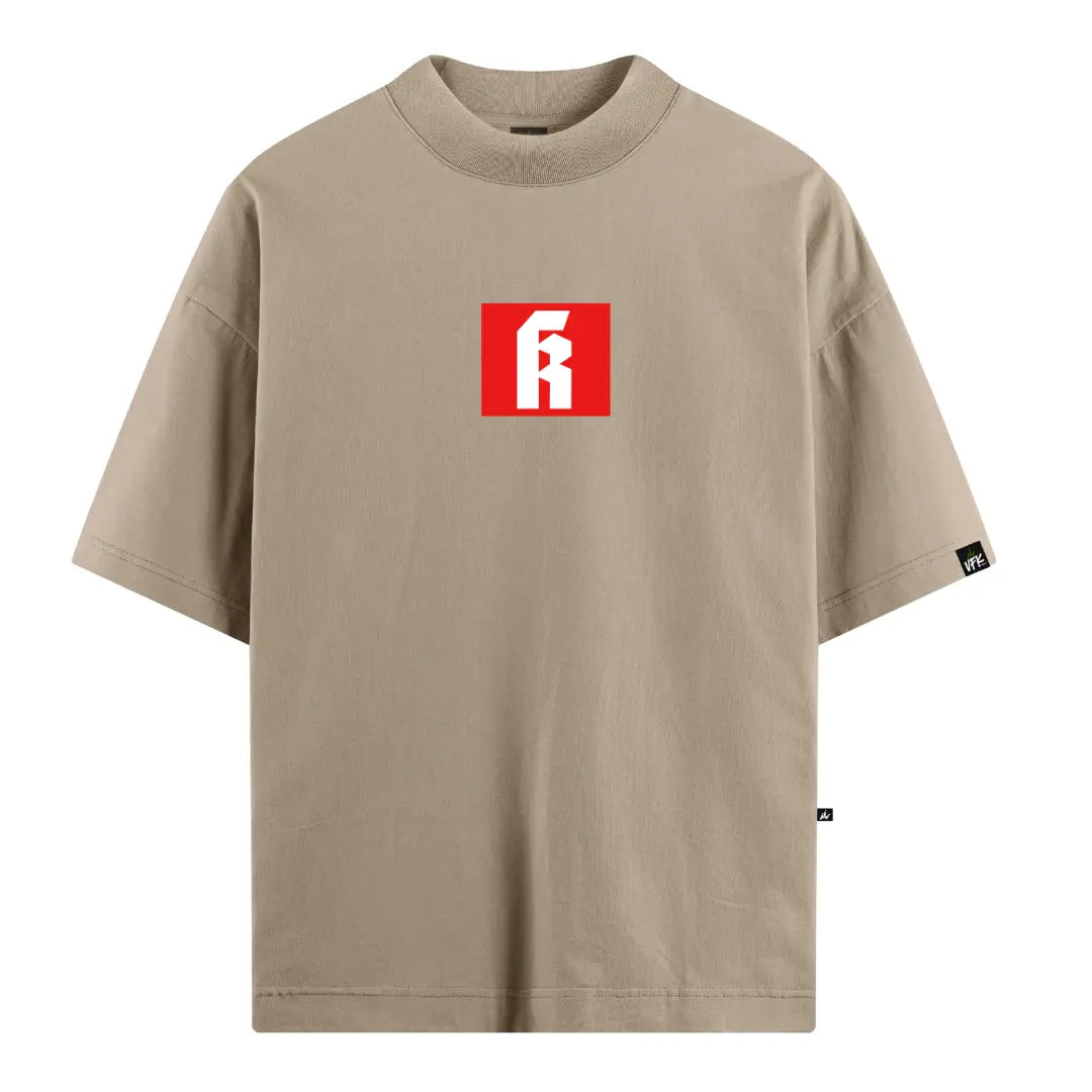 Camiseta Oversized Red Code Bege