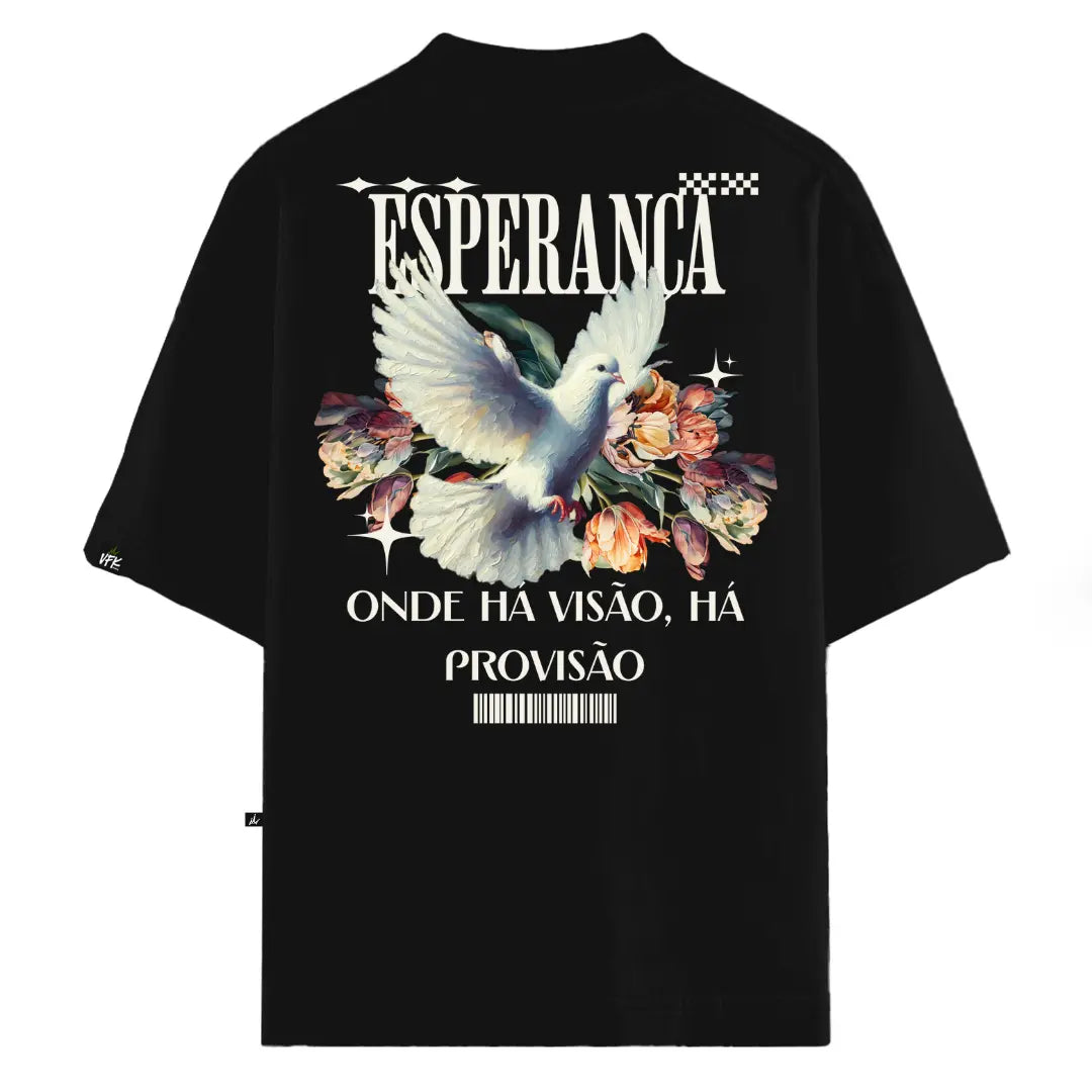 Camiseta Oversized Esperança Preto