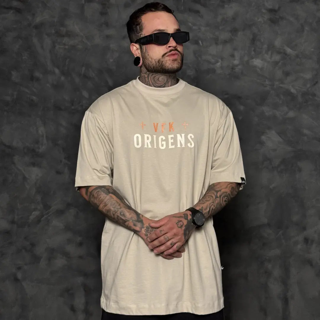 Camiseta Oversized Santa Bege