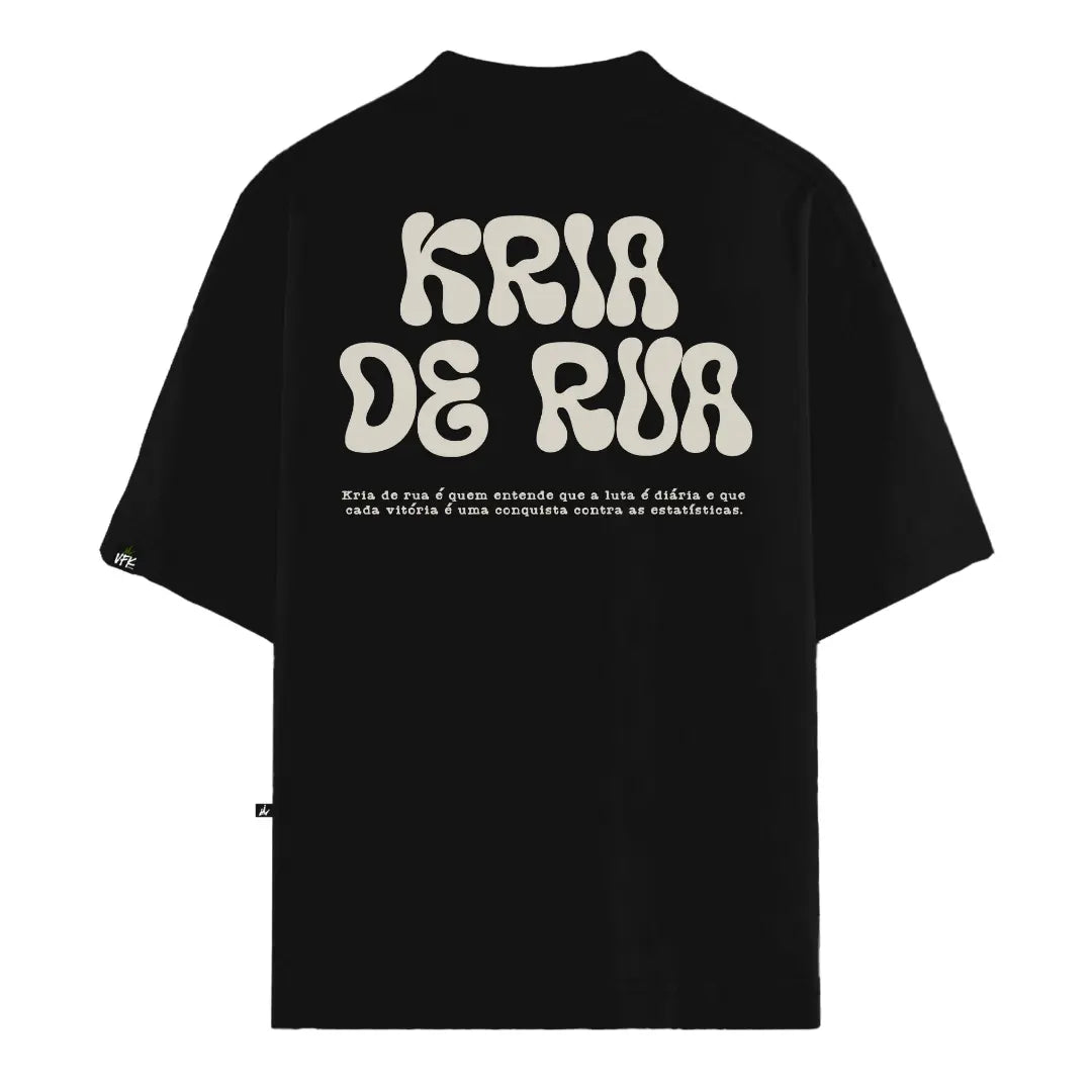 Camiseta Oversized Kria de Rua Preto