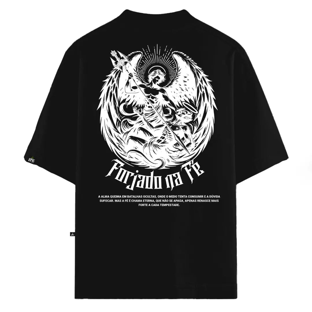 Camiseta Oversized Forjado na Fé Preto