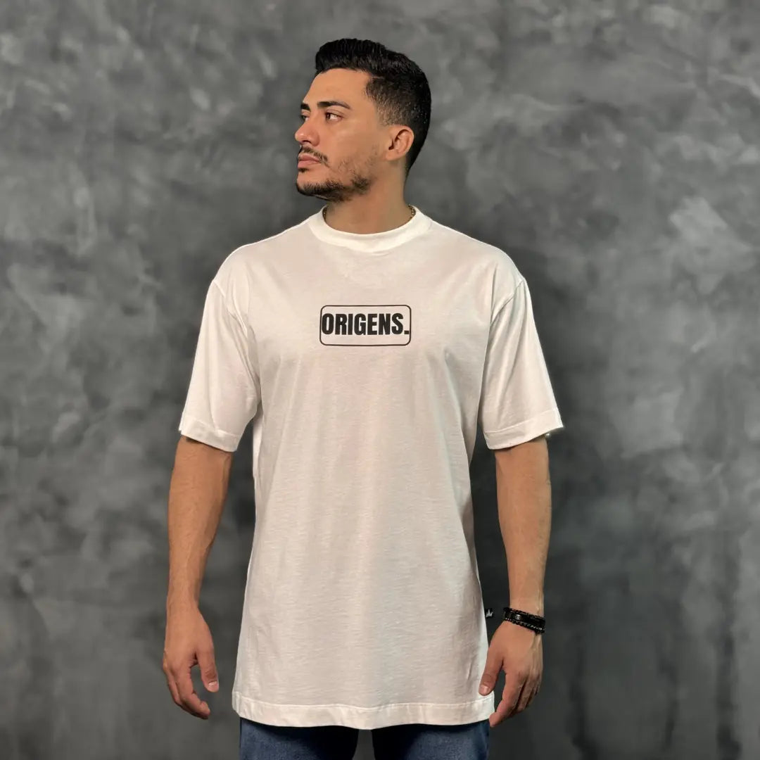 Camiseta Oversized Origens Off-White
