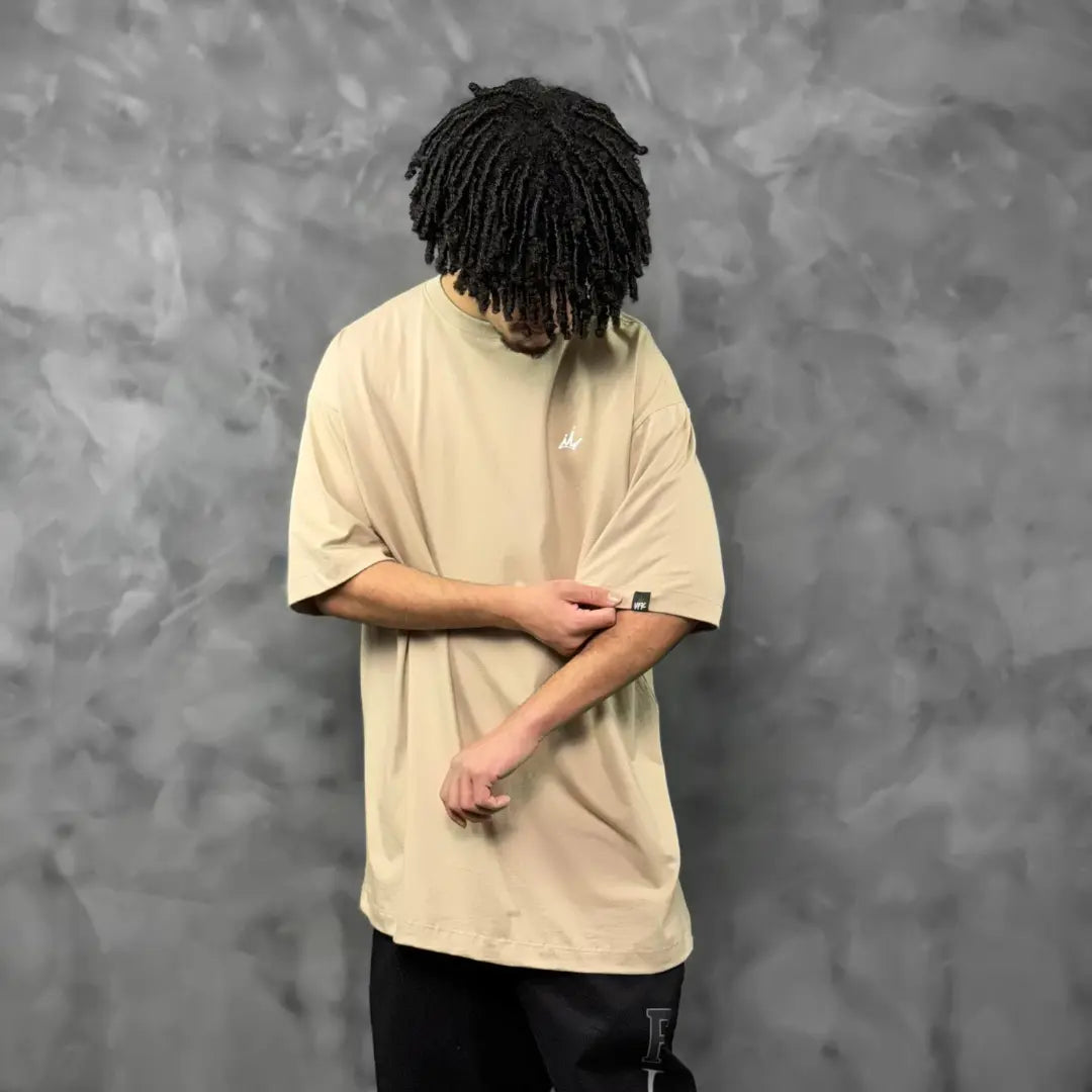 Camiseta Oversized King's Life Bege
