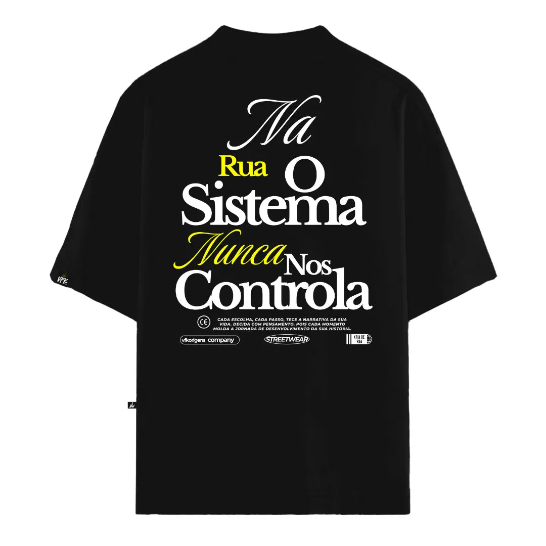 Camiseta Oversized No Rules Preto