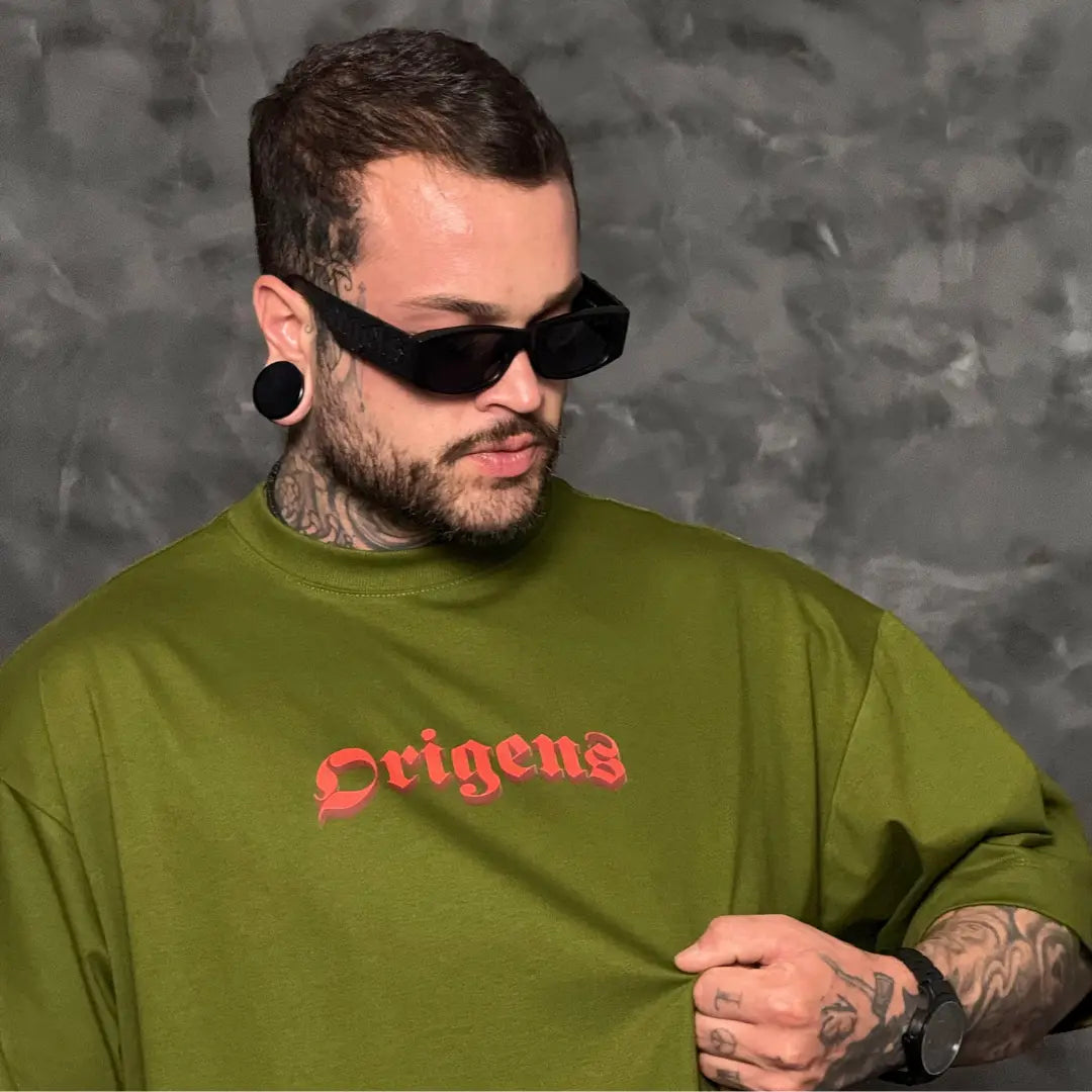 Camiseta Oversized Anjo da Guarda Verde