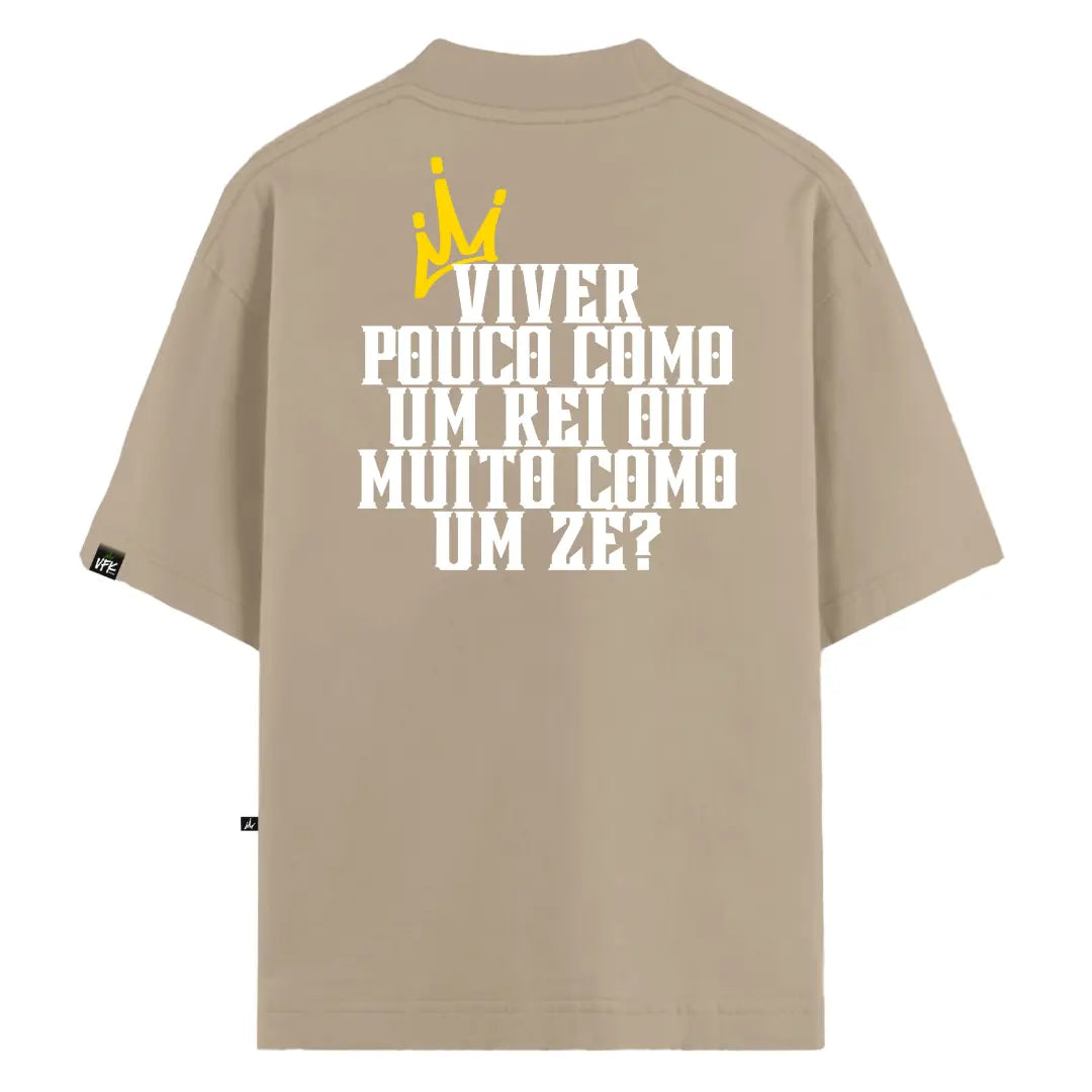 Camiseta Oversized King's Life Bege