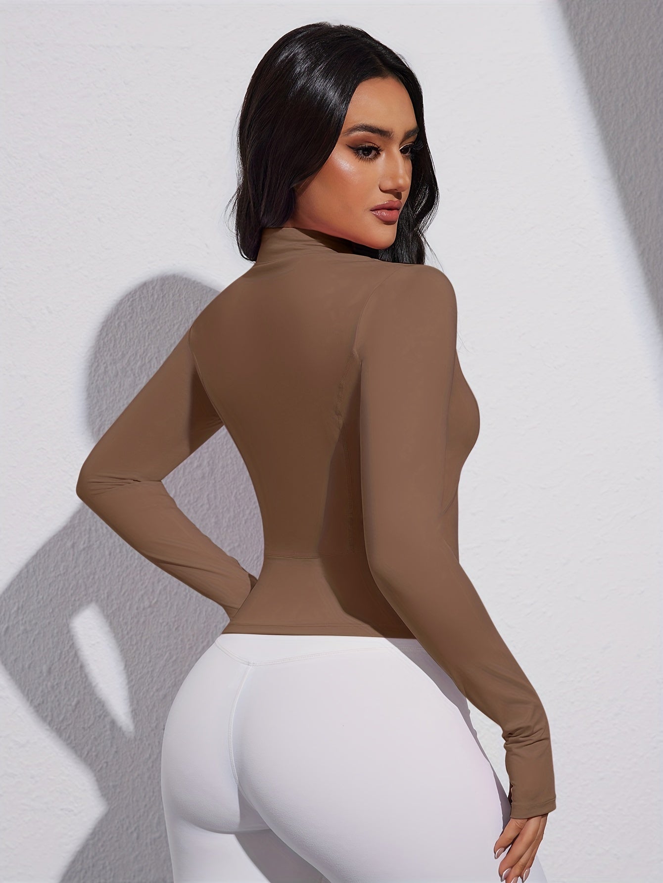 Jaqueta Esportiva Alta Elasticidade com Zíper Modern Layla