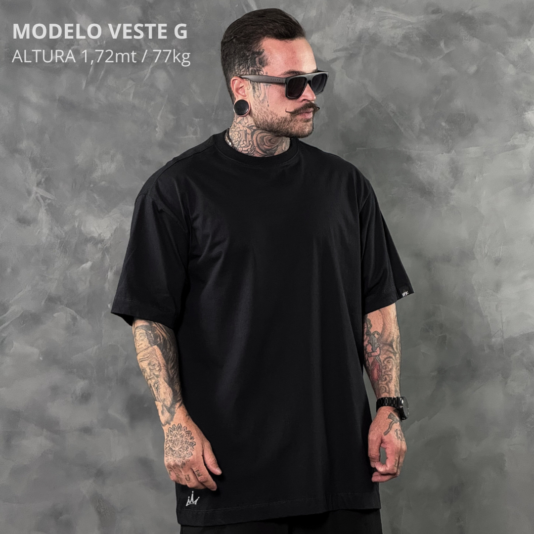 Kit com 6 Camisetas VFK Oversized Preto