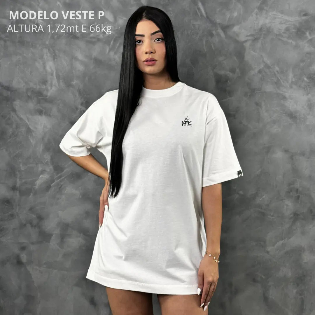 Camiseta Oversized Simple Off White