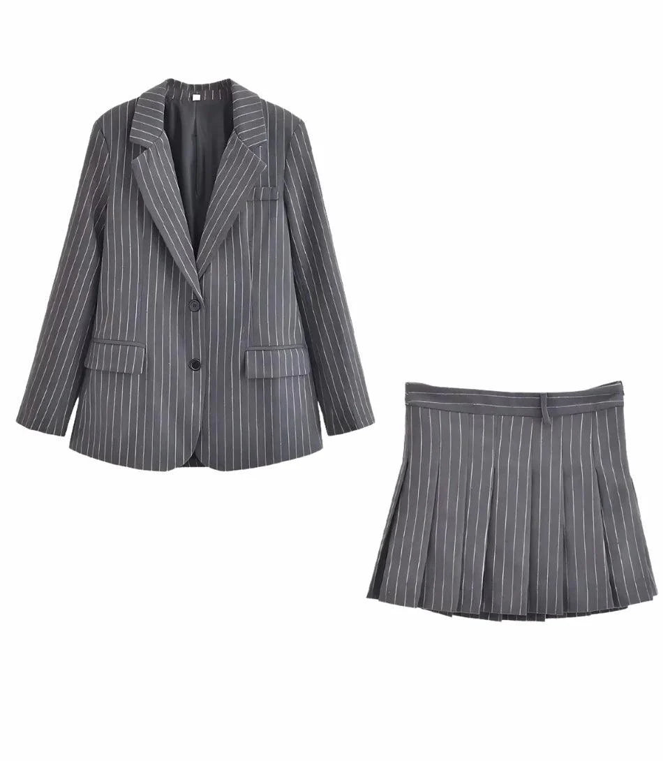 Conjunto Alfaiataria Risca de Giz Feminino Social | Alexis