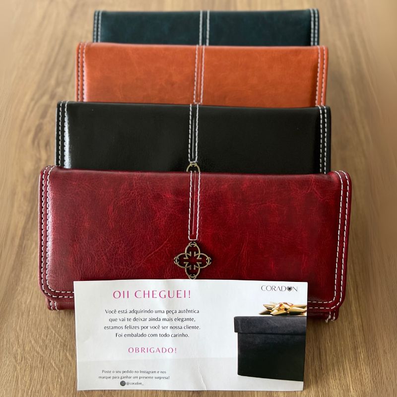 Carteira Feminina em Couro Legítimo Angelic