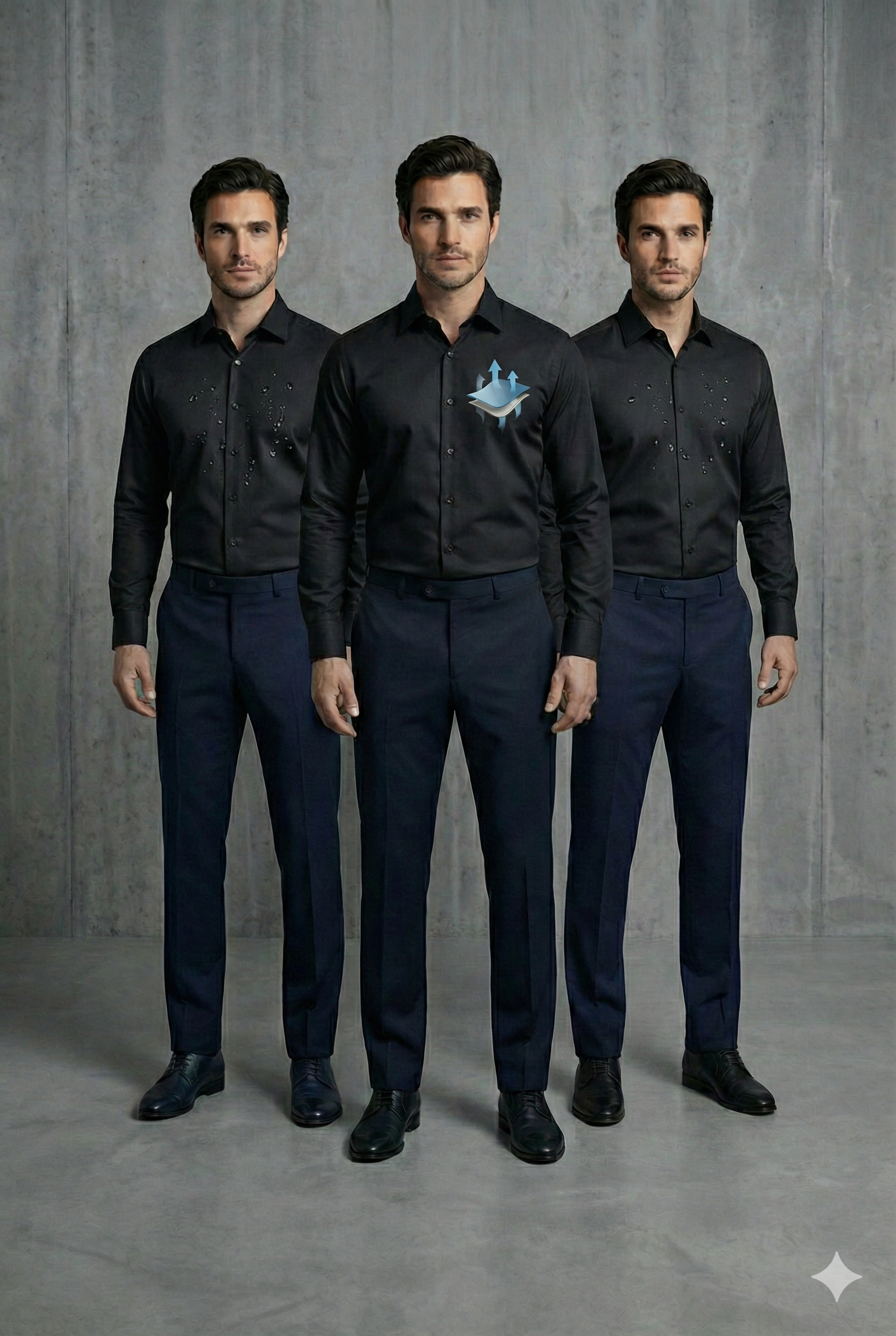 Kit 3 Camisas Social Tech Anti Suor e Manchas