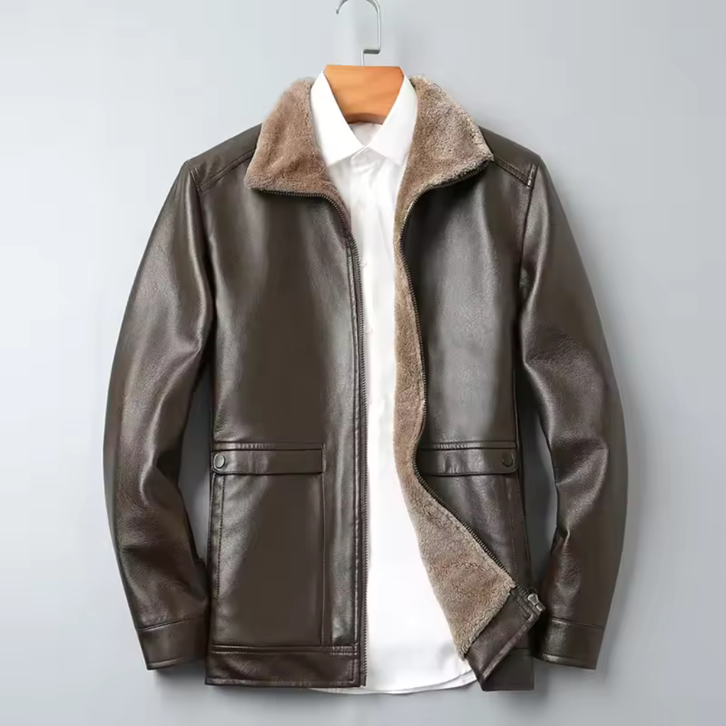 Jaqueta de Couro Masculina Lorennzi Denver