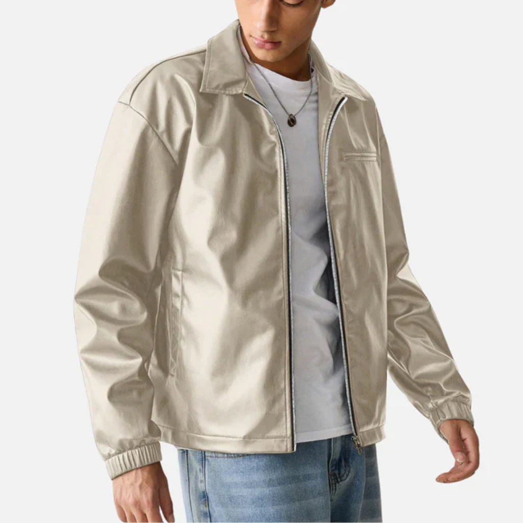 Jaqueta de Couro Masculina Lorennzi Line