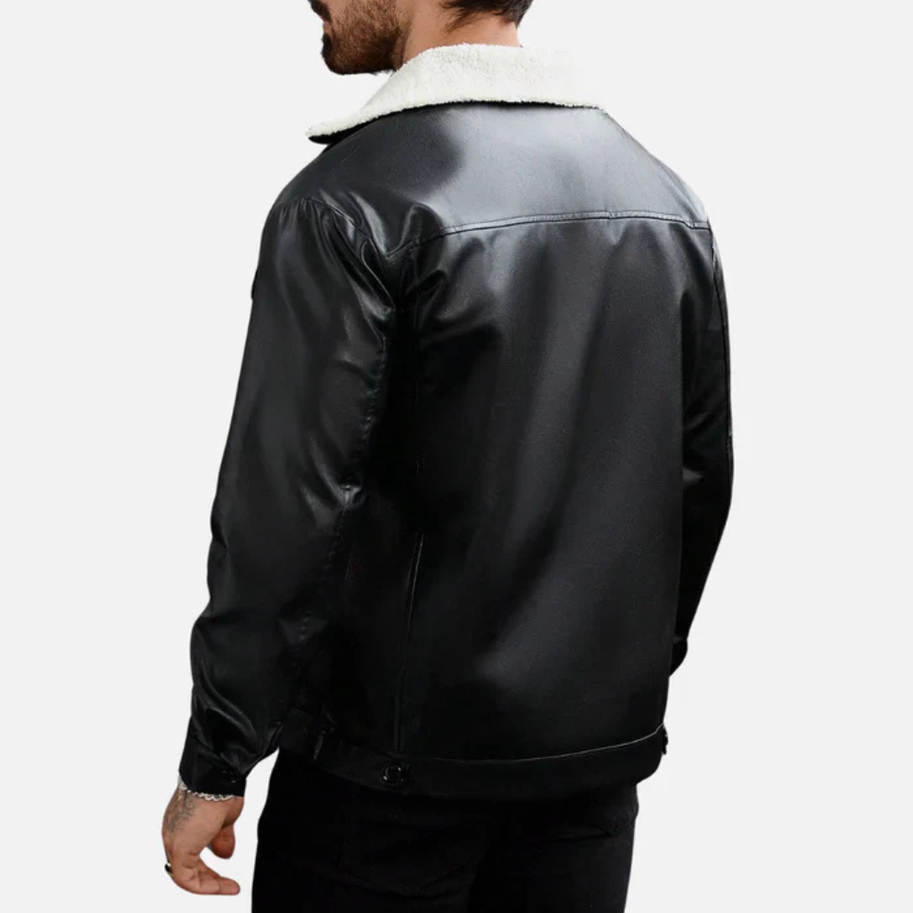 Jaqueta de Couro Masculina Lorennzi Noir