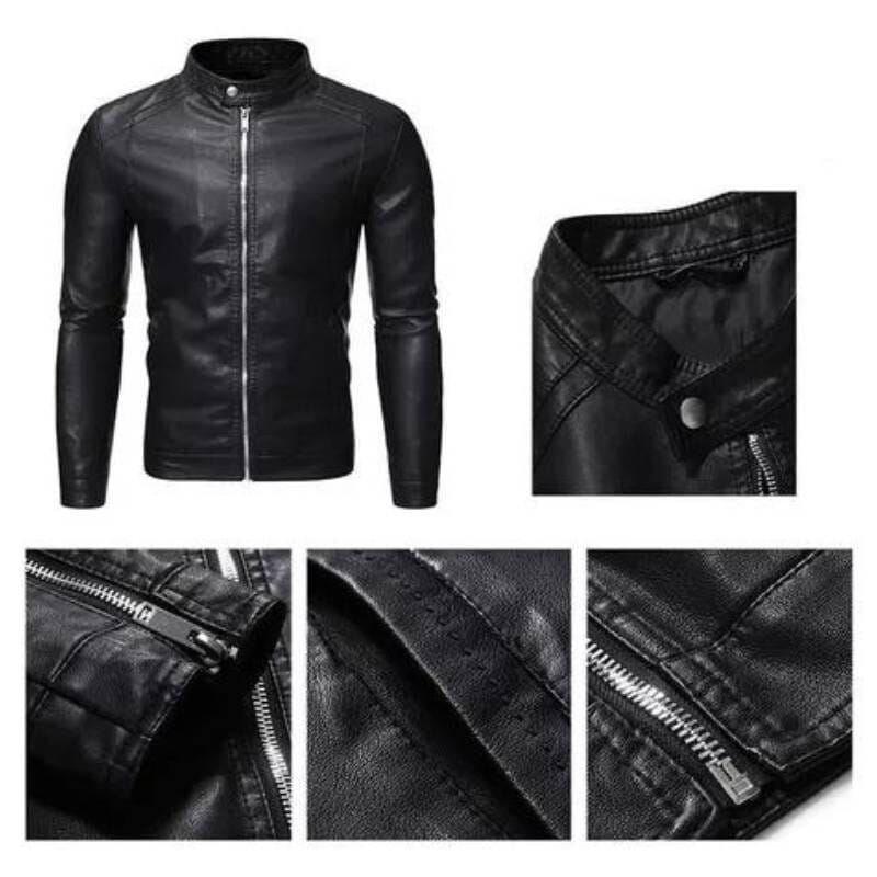 Jaqueta de Couro Masculina Lorennzi Scotland