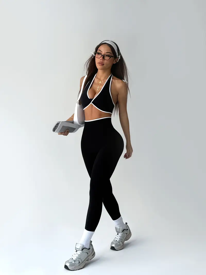 Conjunto Esportivo Calça Legging e Top Modern Poliana