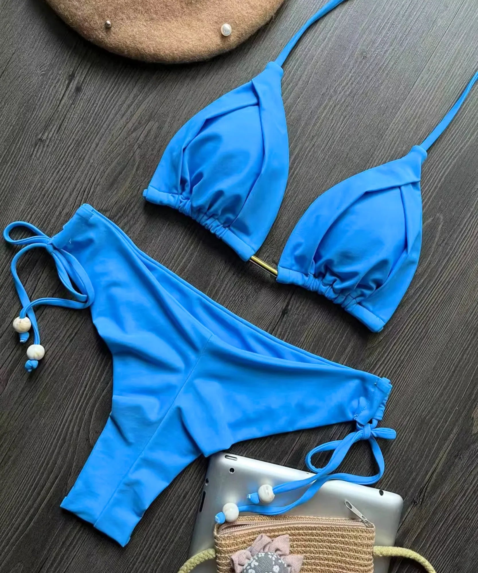 Biquíni Feminino Cortininha Triangular Amarração Lateral | Mareal