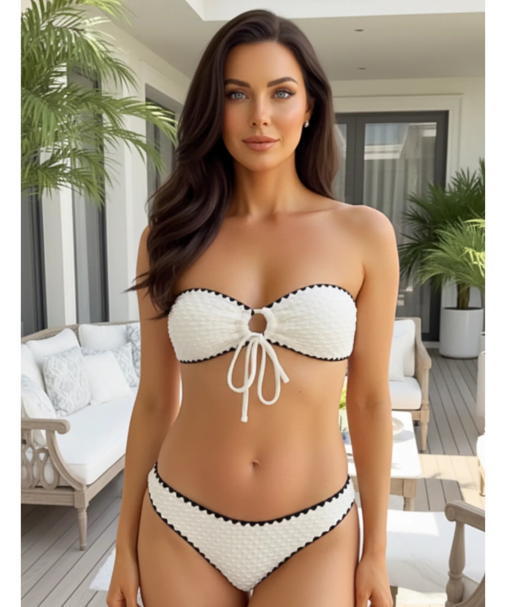 Biquíni Feminino Tomara Que Caia Cintura Alta Franzido | Floral