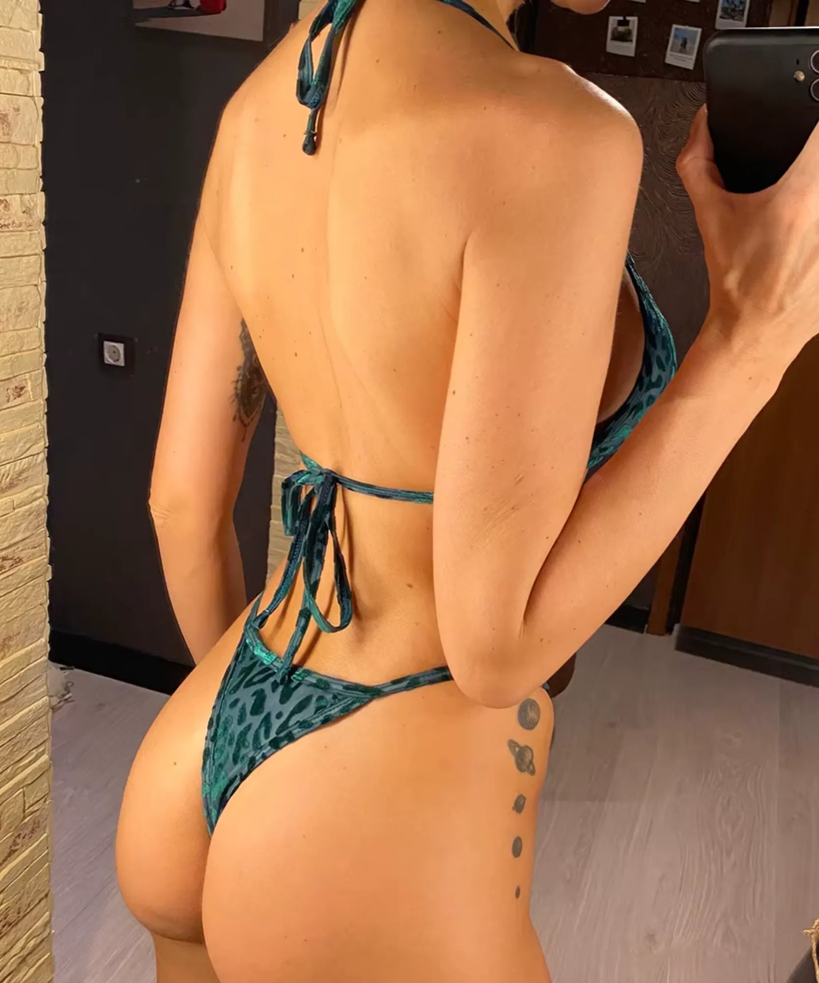 Biquíni Fio Dental Oncinha Triangulo Cortininha Elegante | Mes