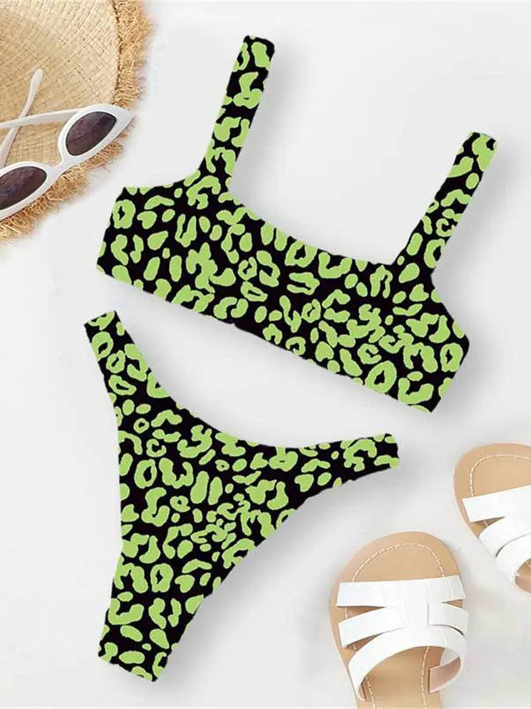 Biquíni Top Estampado Oncinha Animal Print Ajustável | Misie