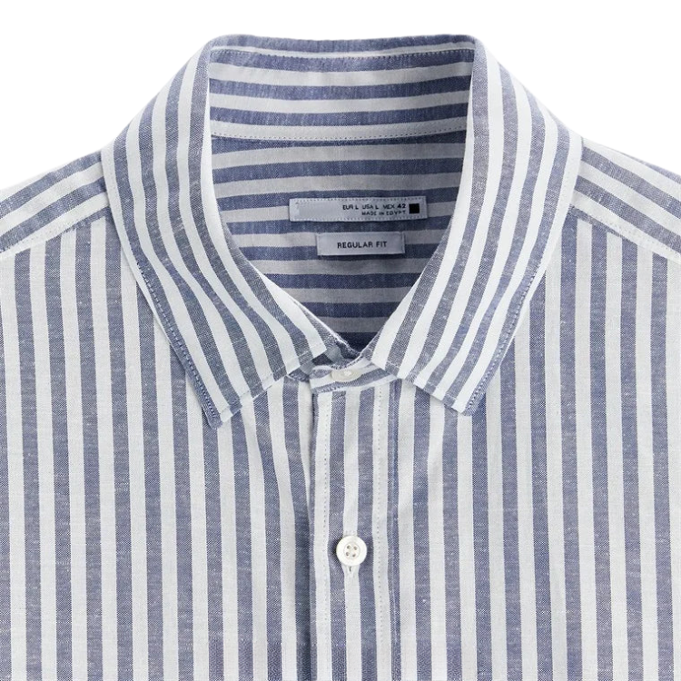 Camisa Masculina em Linho Listrada Vonluthen VL358