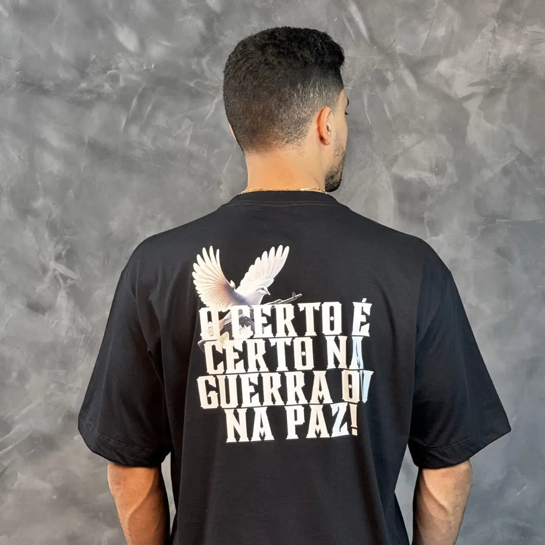 Camiseta Oversized Right for Right Preto