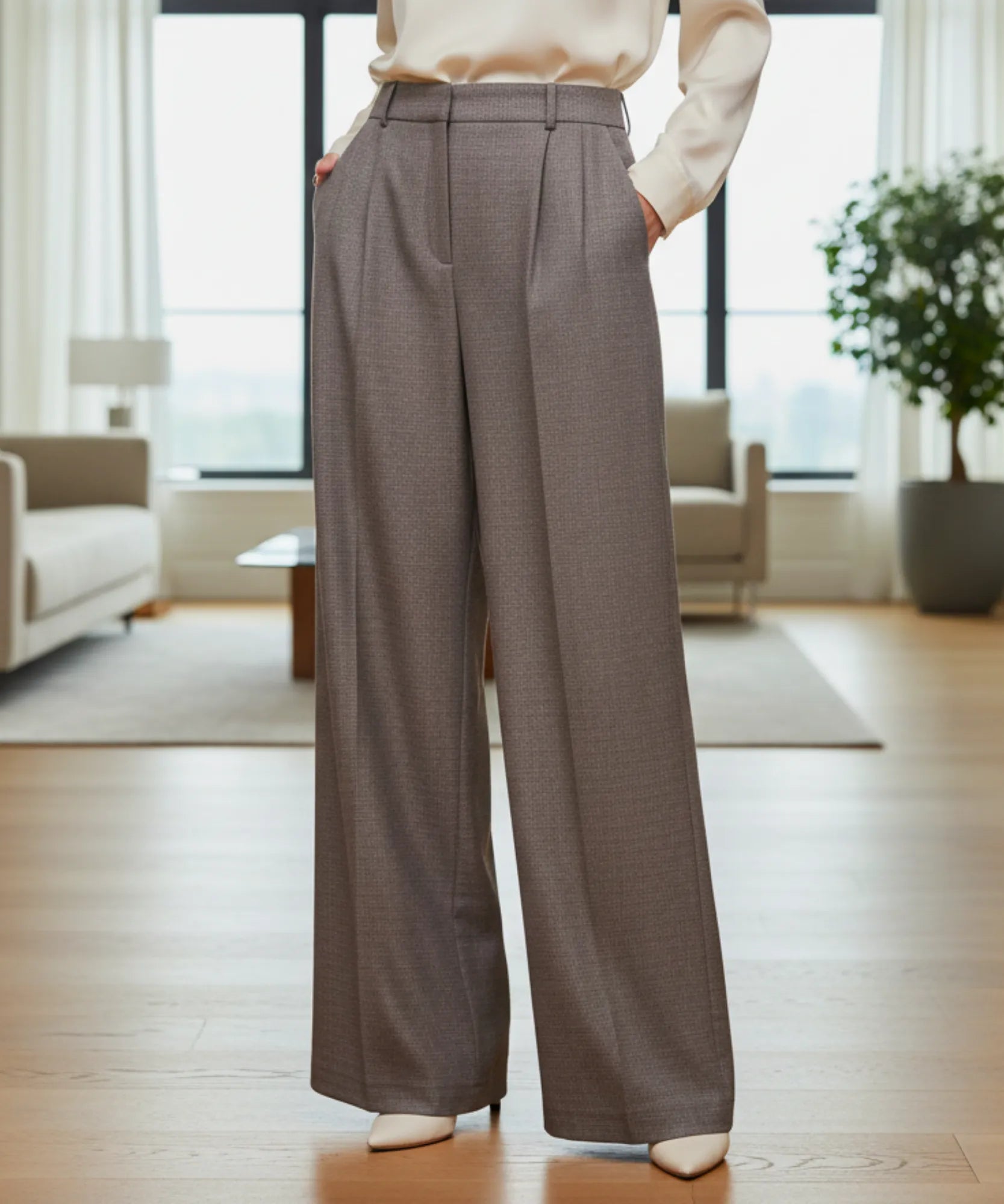 Conjunto Feminino Alfaiataria com Blazer e Calça Reta Elegante | Piazi