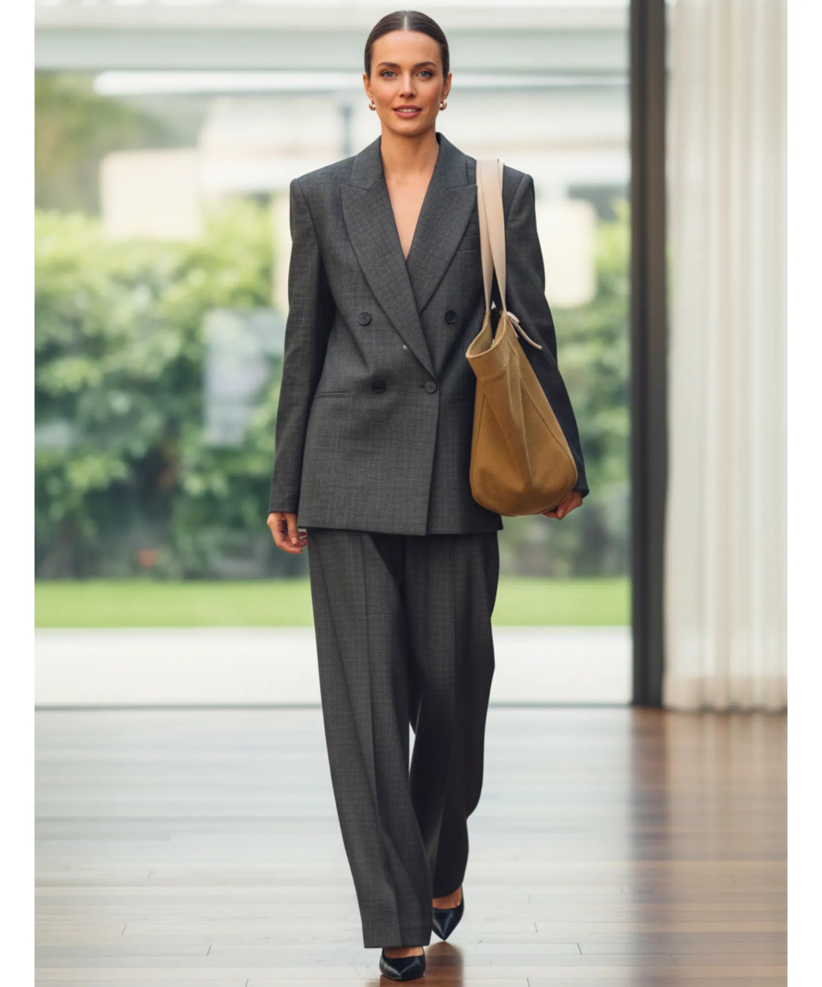 Conjunto Feminino Alfaiataria com Blazer e Calça Reta Elegante | Piazi